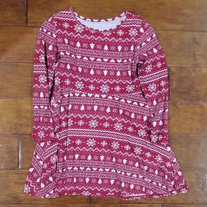 Red and White Patterned Holiday Dress